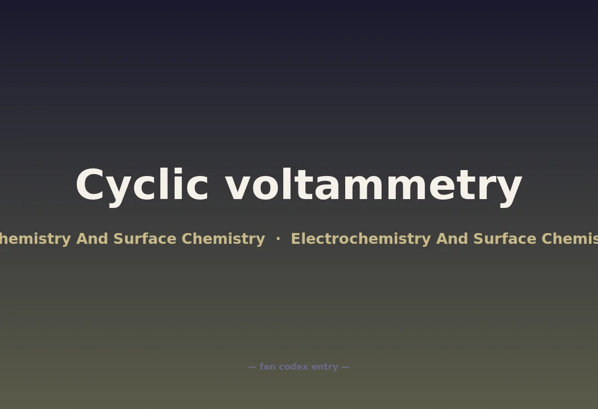 Cyclic voltammetry