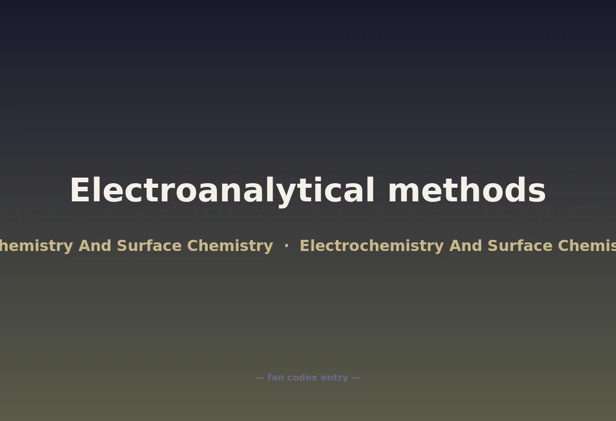 Electroanalytical methods
